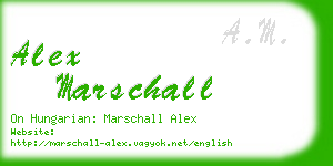 alex marschall business card